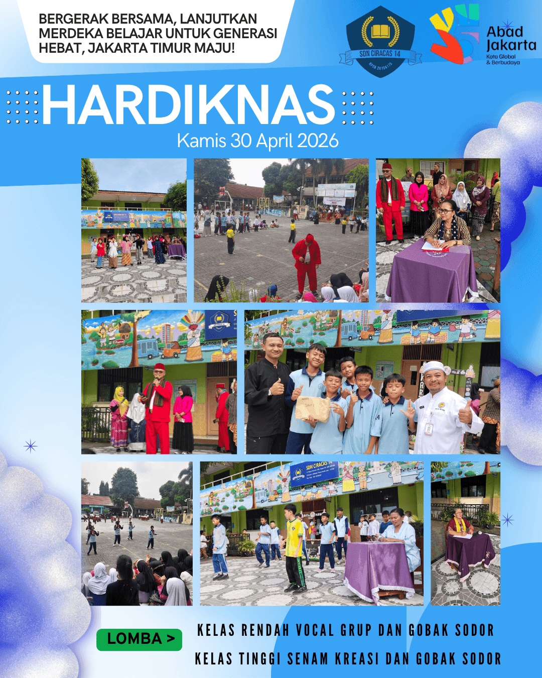 Semarak HARDIKNAS 2026 SDN Ciracas 14 Pagi